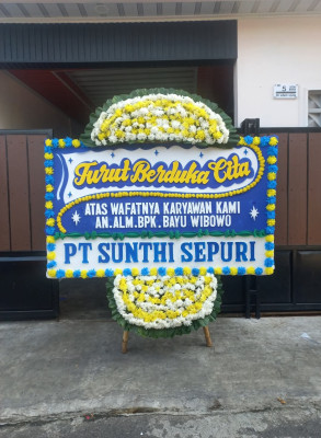 Papan Bunga Duka di Gondangdia